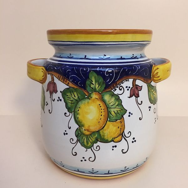 UTENSIL HOLDER WITH HANDLES, CM.18H, LIMONI COSIMO